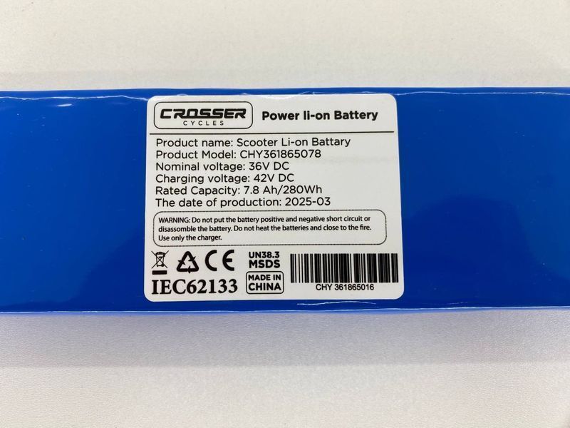Акумулятор батарея Li-ion 36V 7.8ah для Kugoo S3/S3 PRO (1 фішка) 36v-7.8 фото